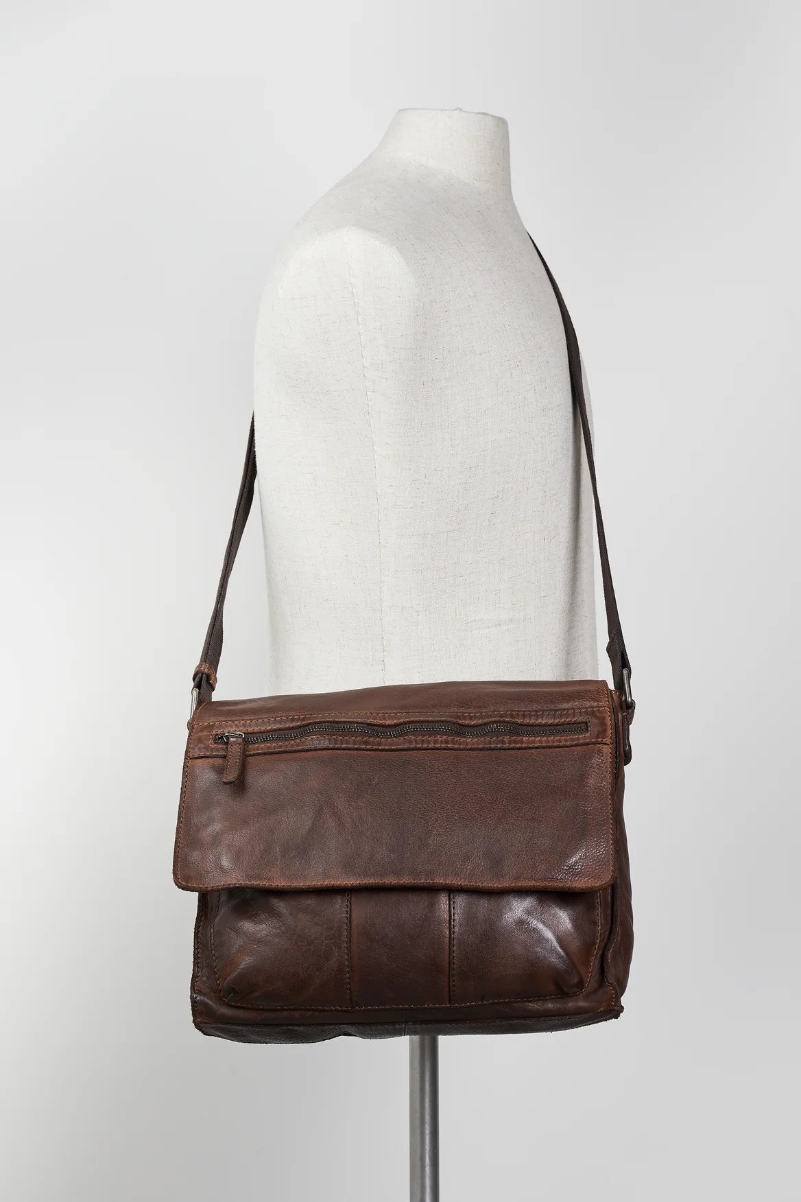 Anthony Leather E/W Satchel - Image 4