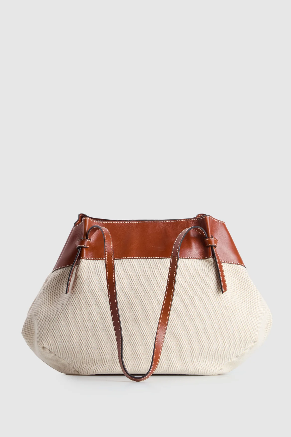 Alana Leather Canvas Tote Bag - Image 4