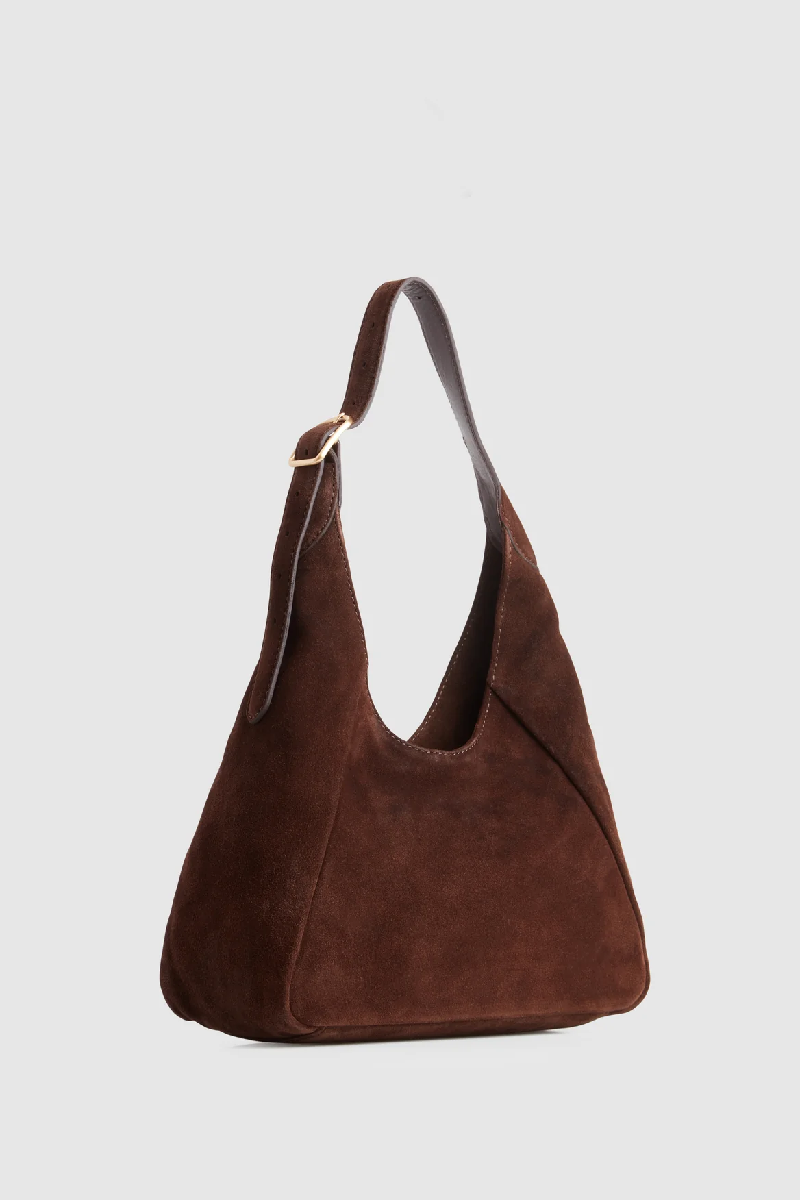 Alexa Leather Small Suede Hobo Bag - Image 2