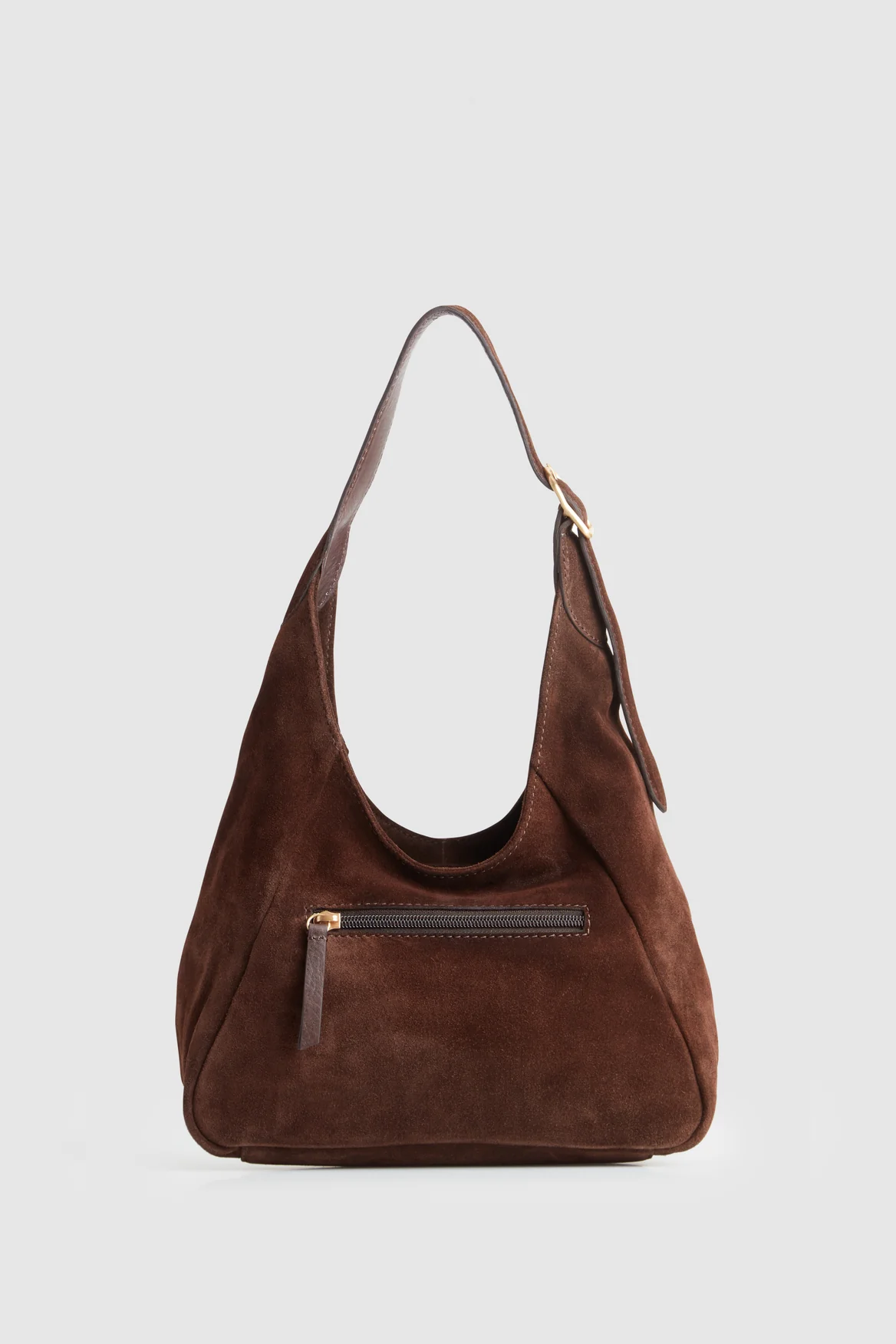 Alexa Leather Small Suede Hobo Bag - Image 3