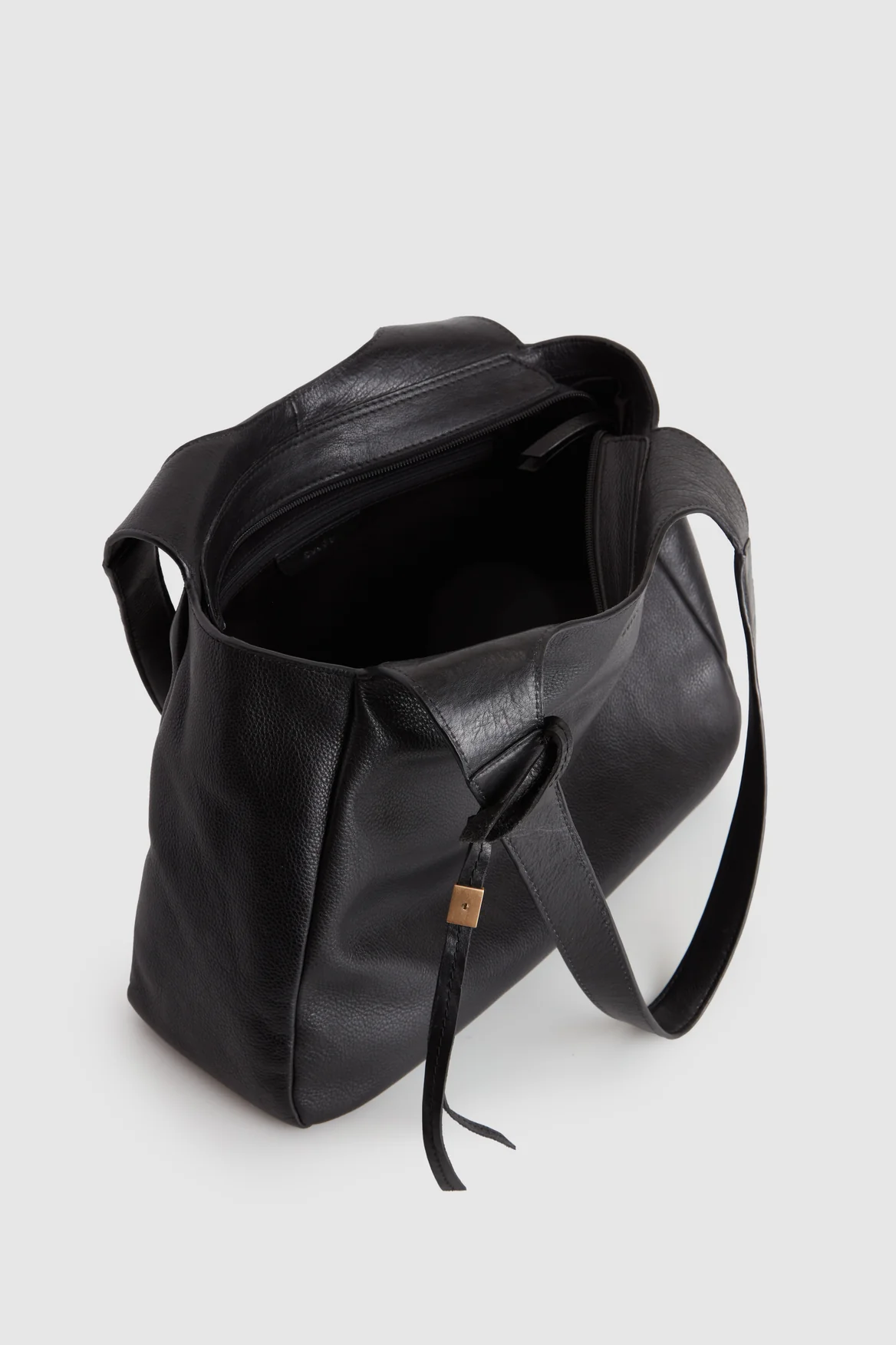 Clara Leather Charm Tote Bag - Image 4