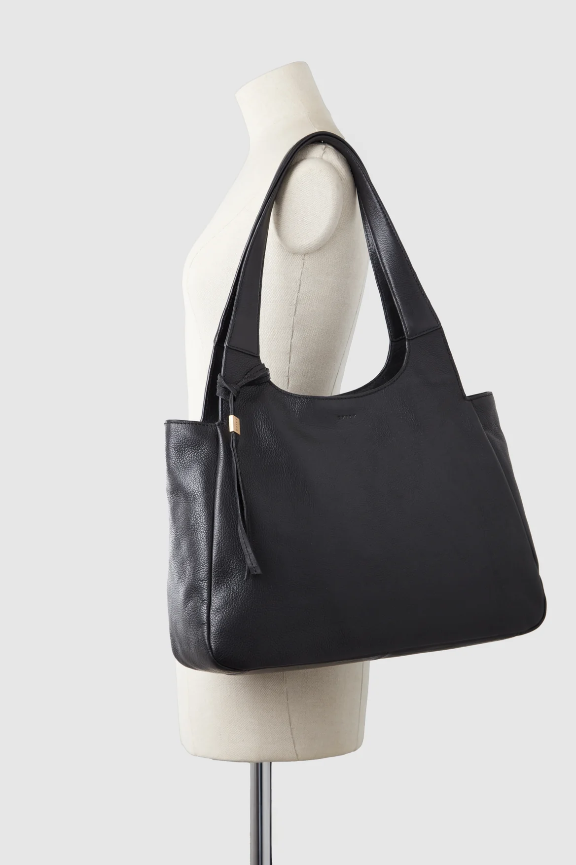Clara Leather Charm Tote Bag - Image 5