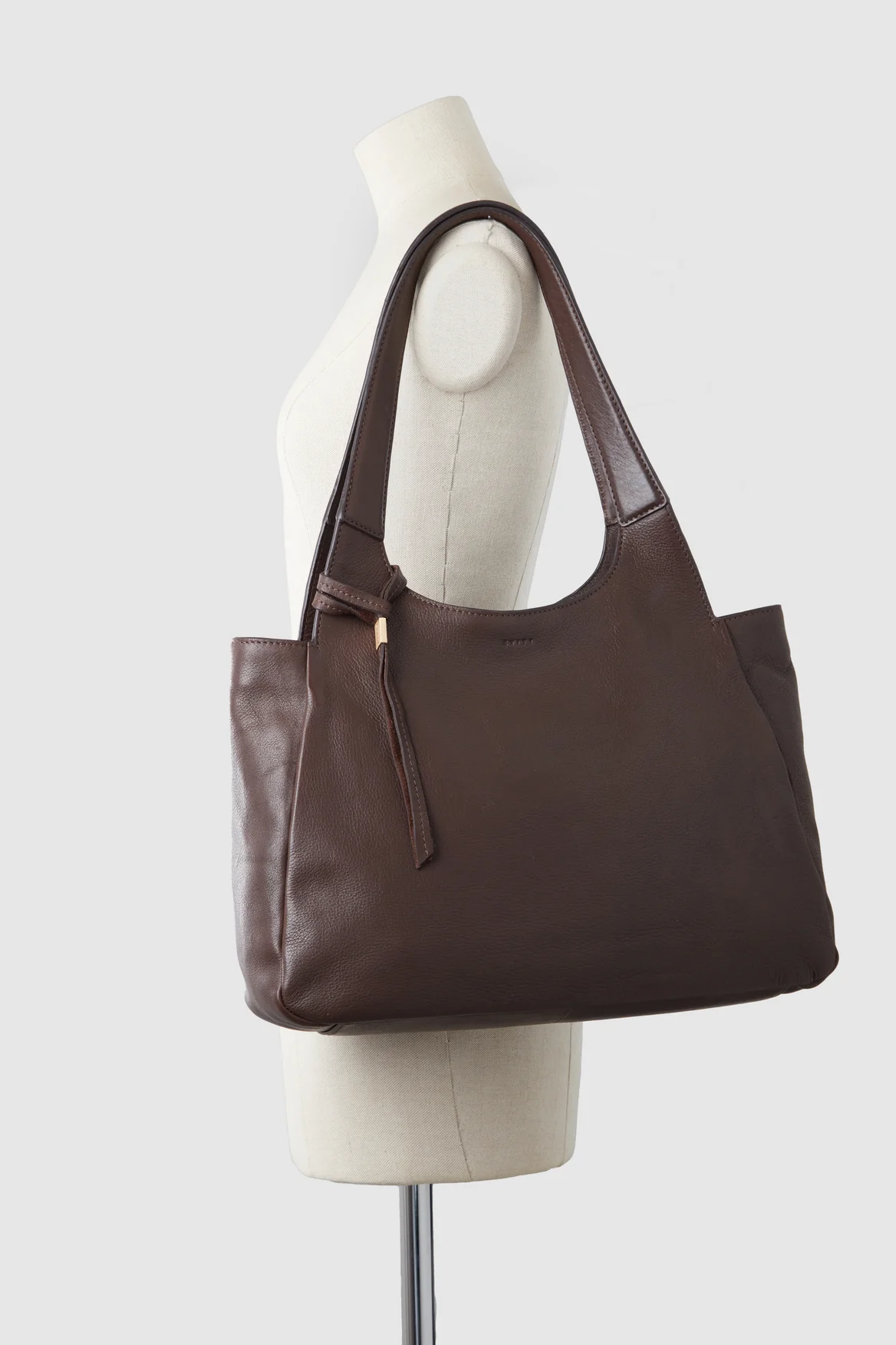 Clara Leather Charm Tote Bag - Image 5