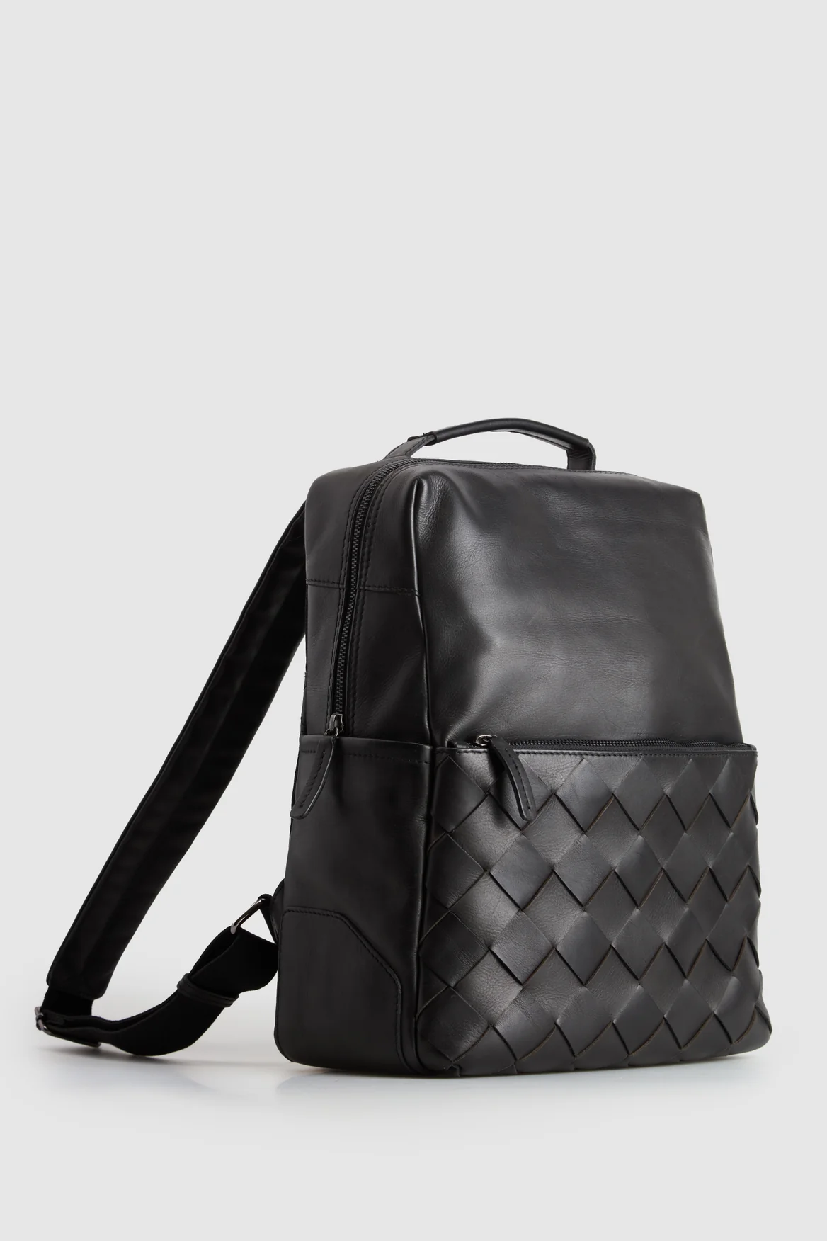 Dominic Leather Weave Backpack - Image 2