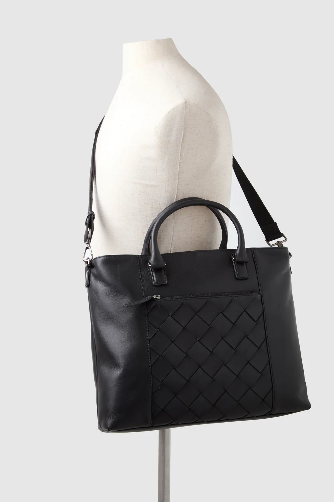 Dominic Leather Weave Tote Bag - Image 5