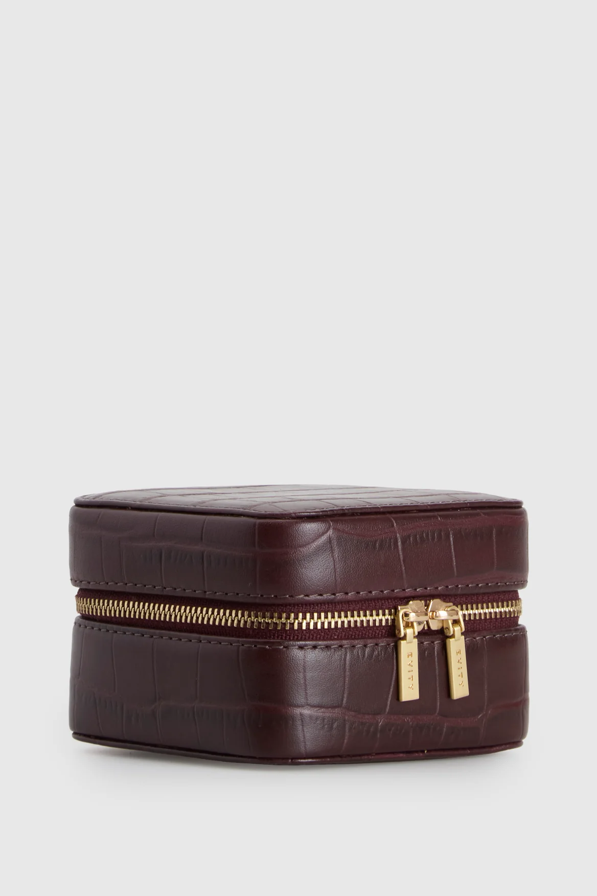 Lila Croc Emboss Jewellery Box - Image 2