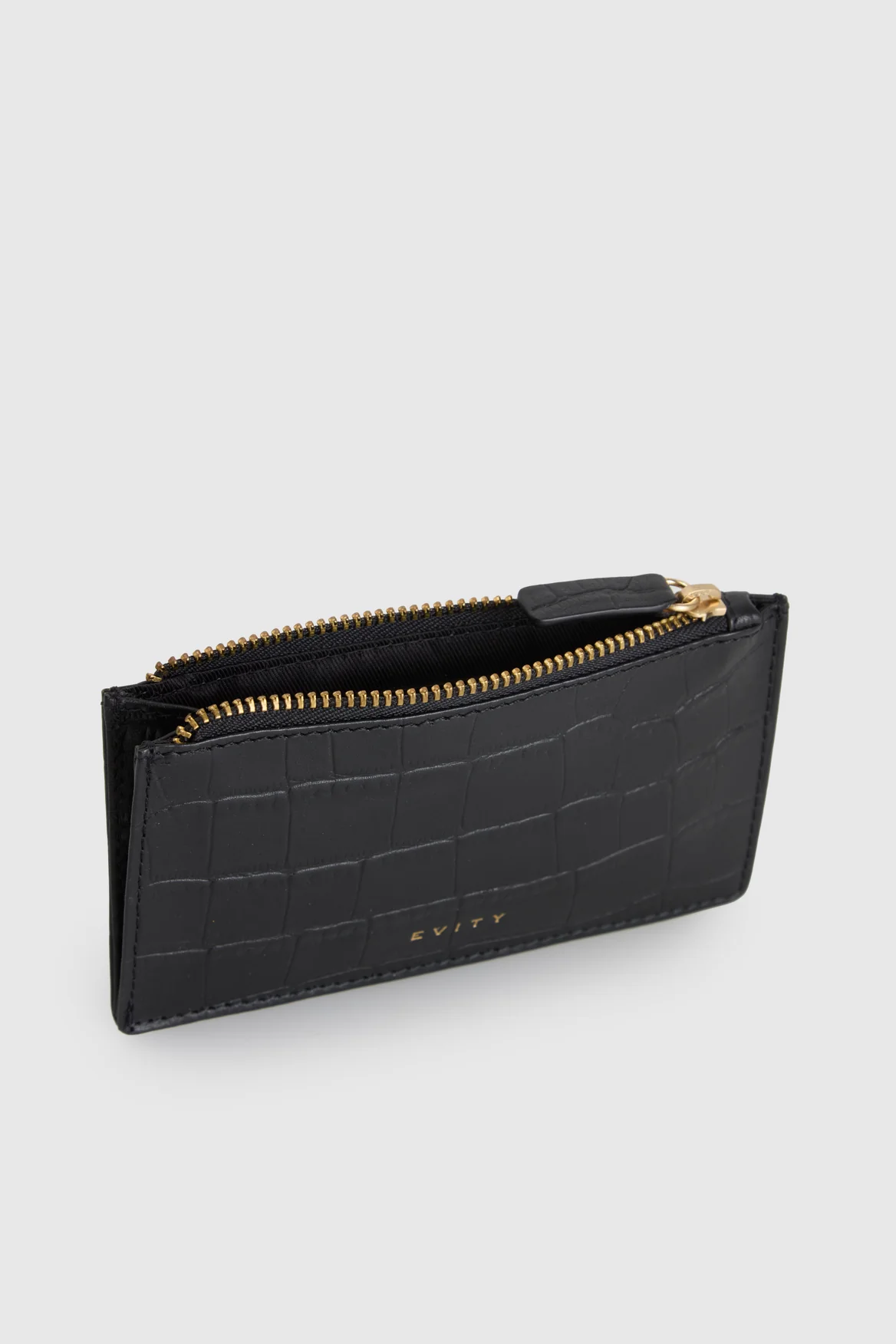 Lila Croc Emboss Leather CC Holder - Image 3