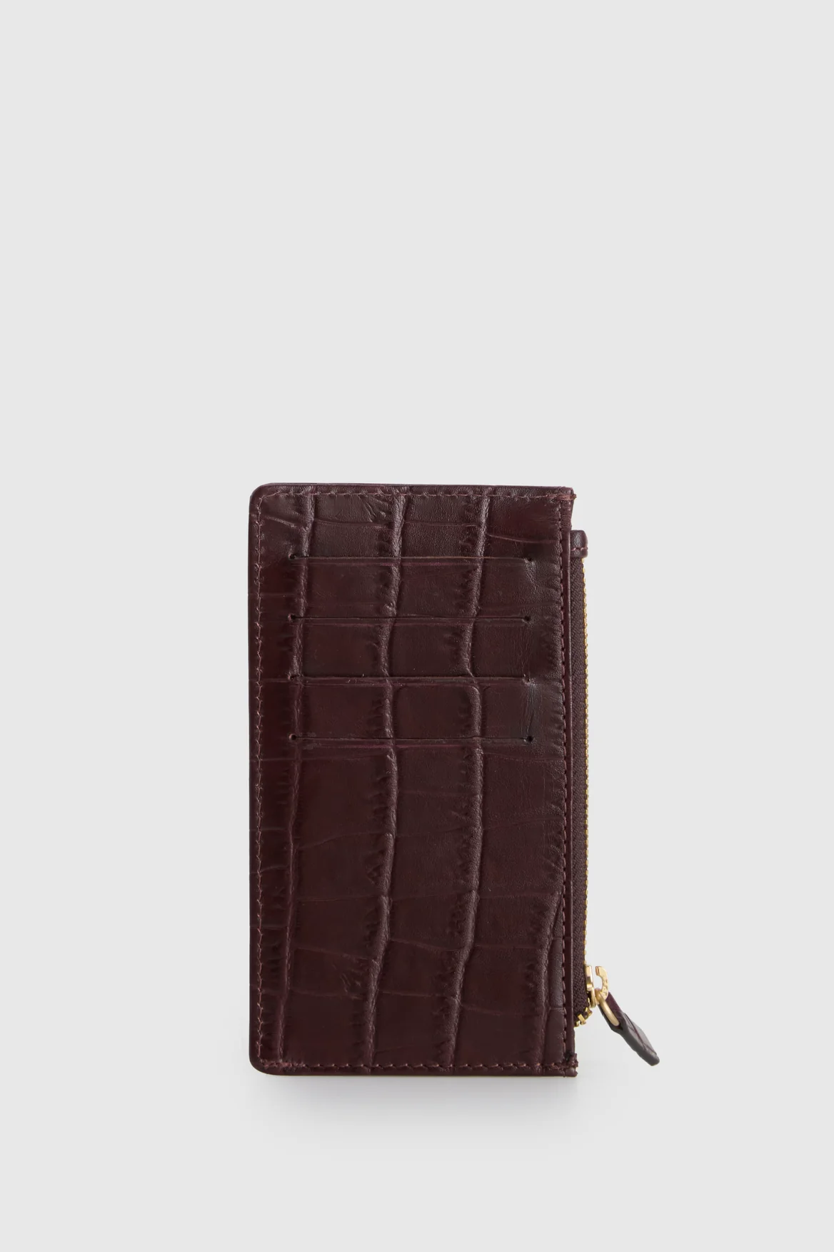 Lila Croc Emboss Leather CC Holder - Image 2