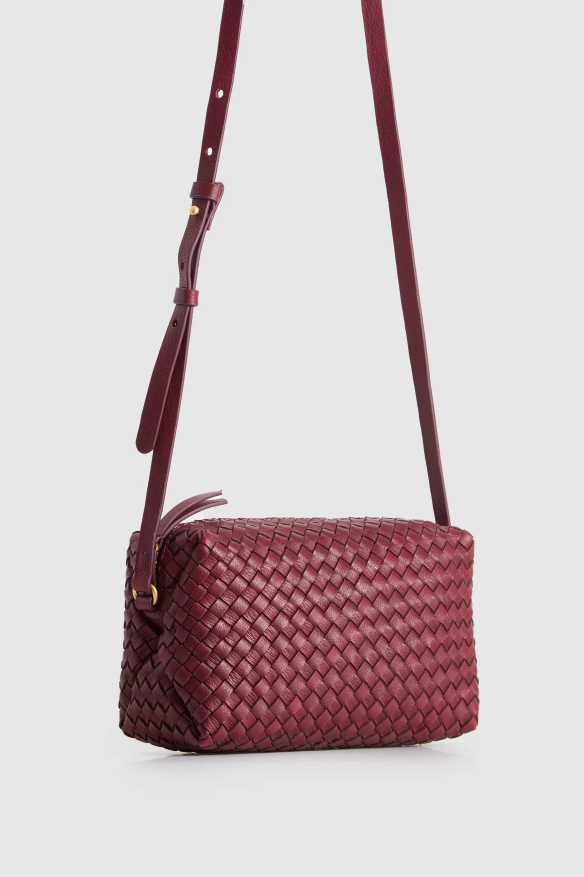 Margo Leather Weave Crossbody Bag - Image 3