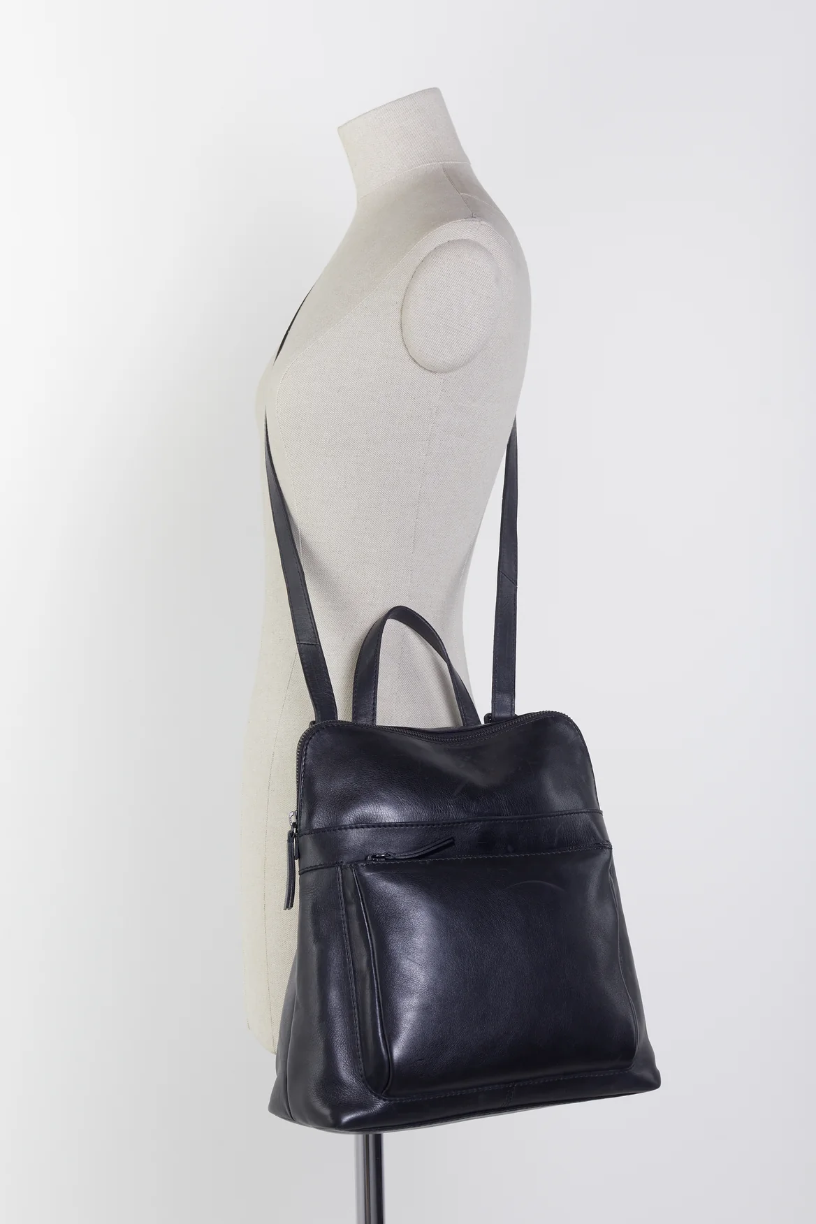 Maya Leather Convertible Backpack - Image 5