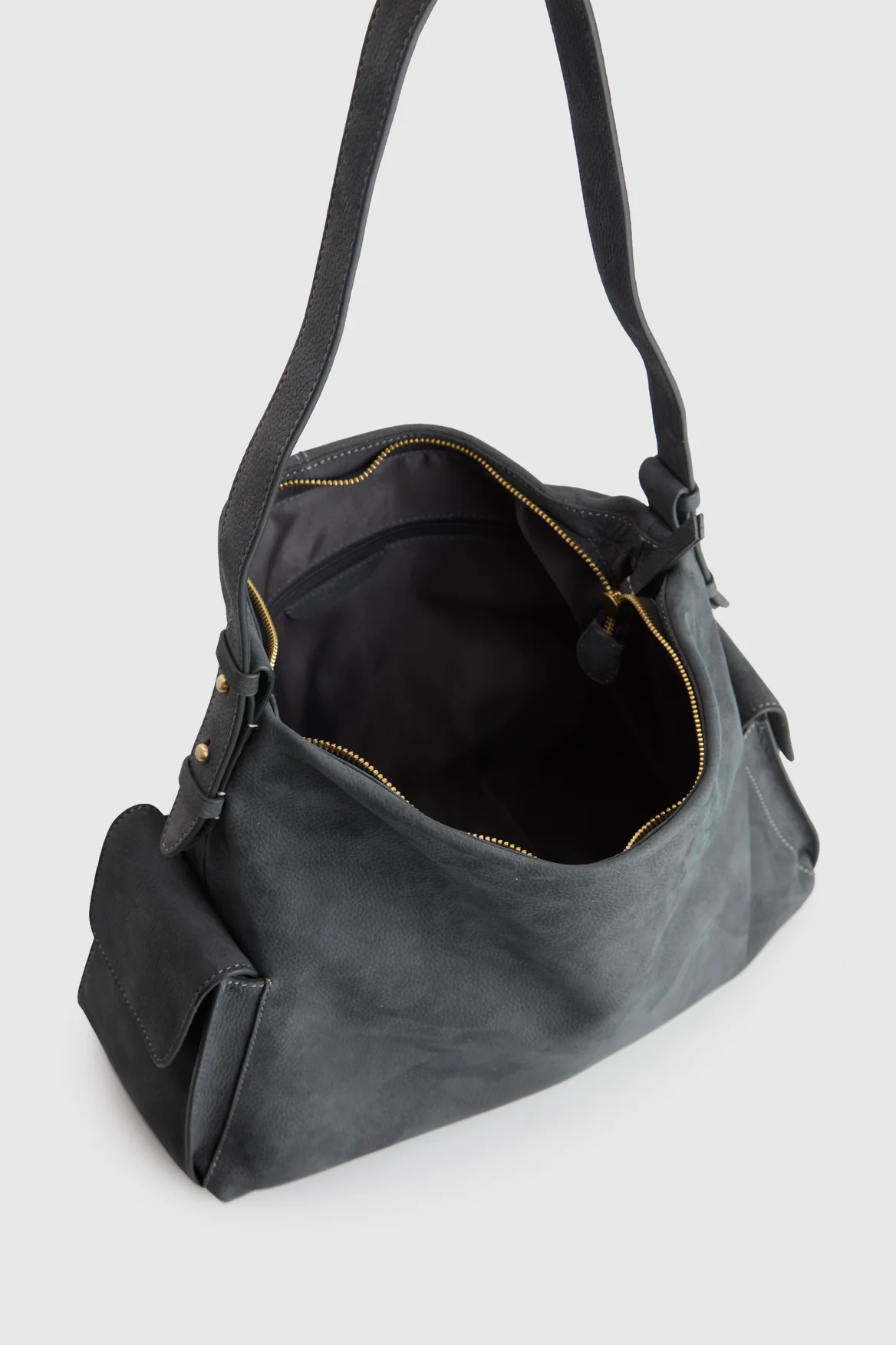 Narda Leather Pocket Hobo Bag - Image 4