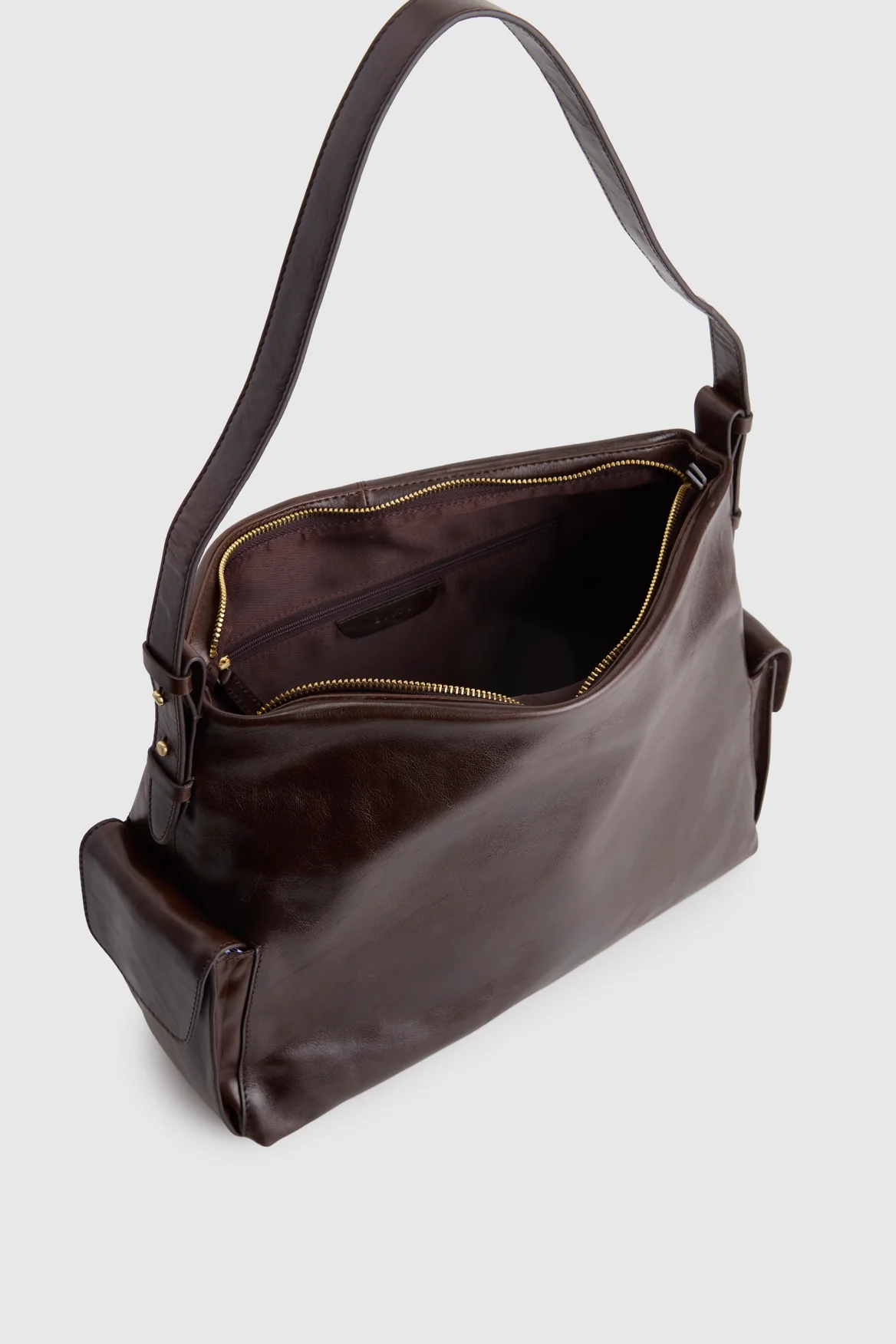 Narda Leather Pocket Hobo Bag - Image 4