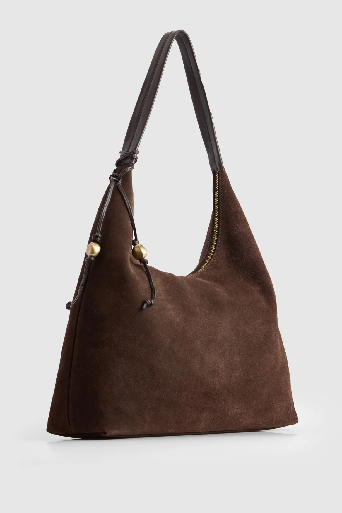 Nina Leather Suede Hobo Bag - Image 4