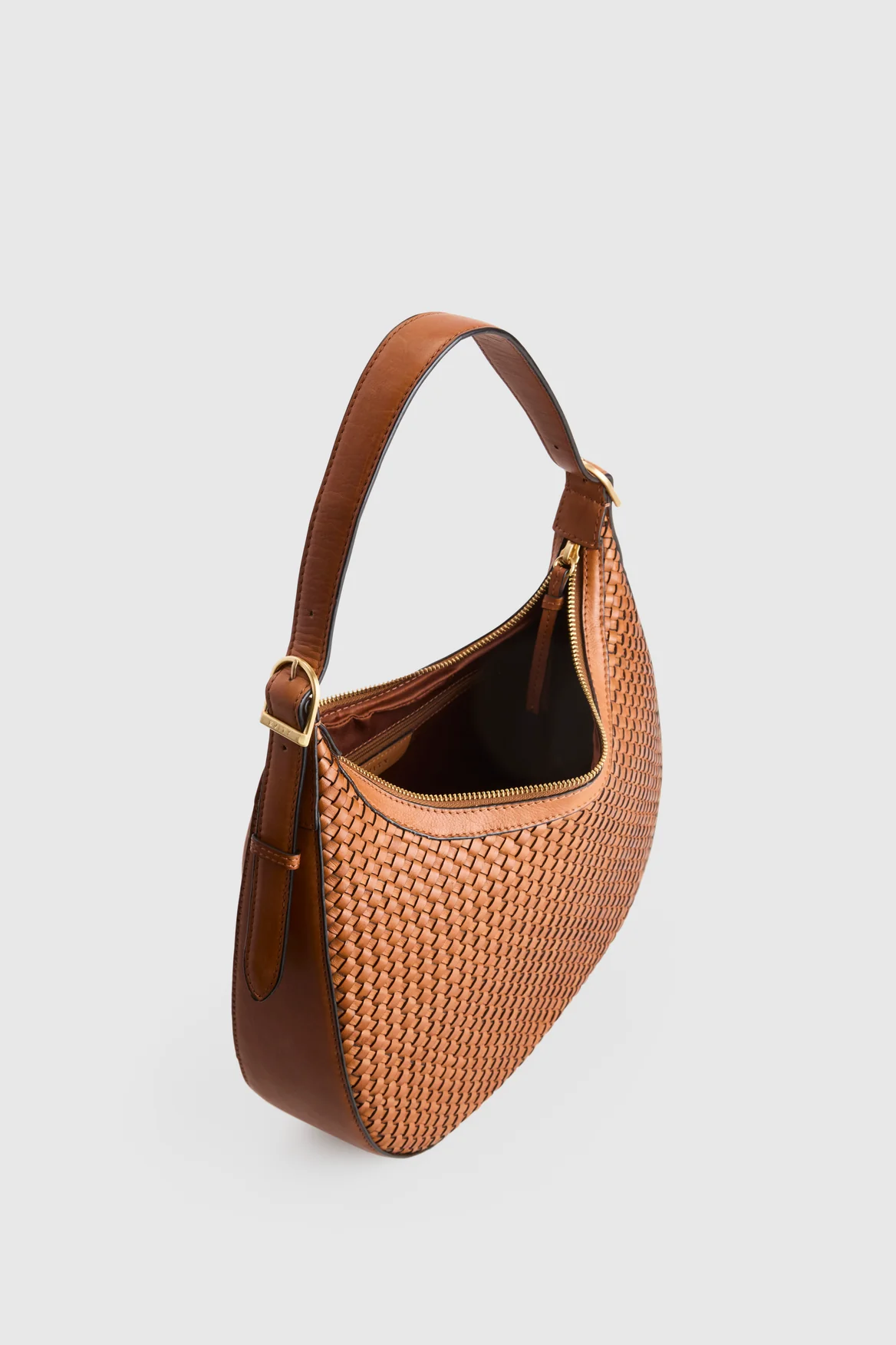 Sofia Weave Leather Hobo Bag - Image 4