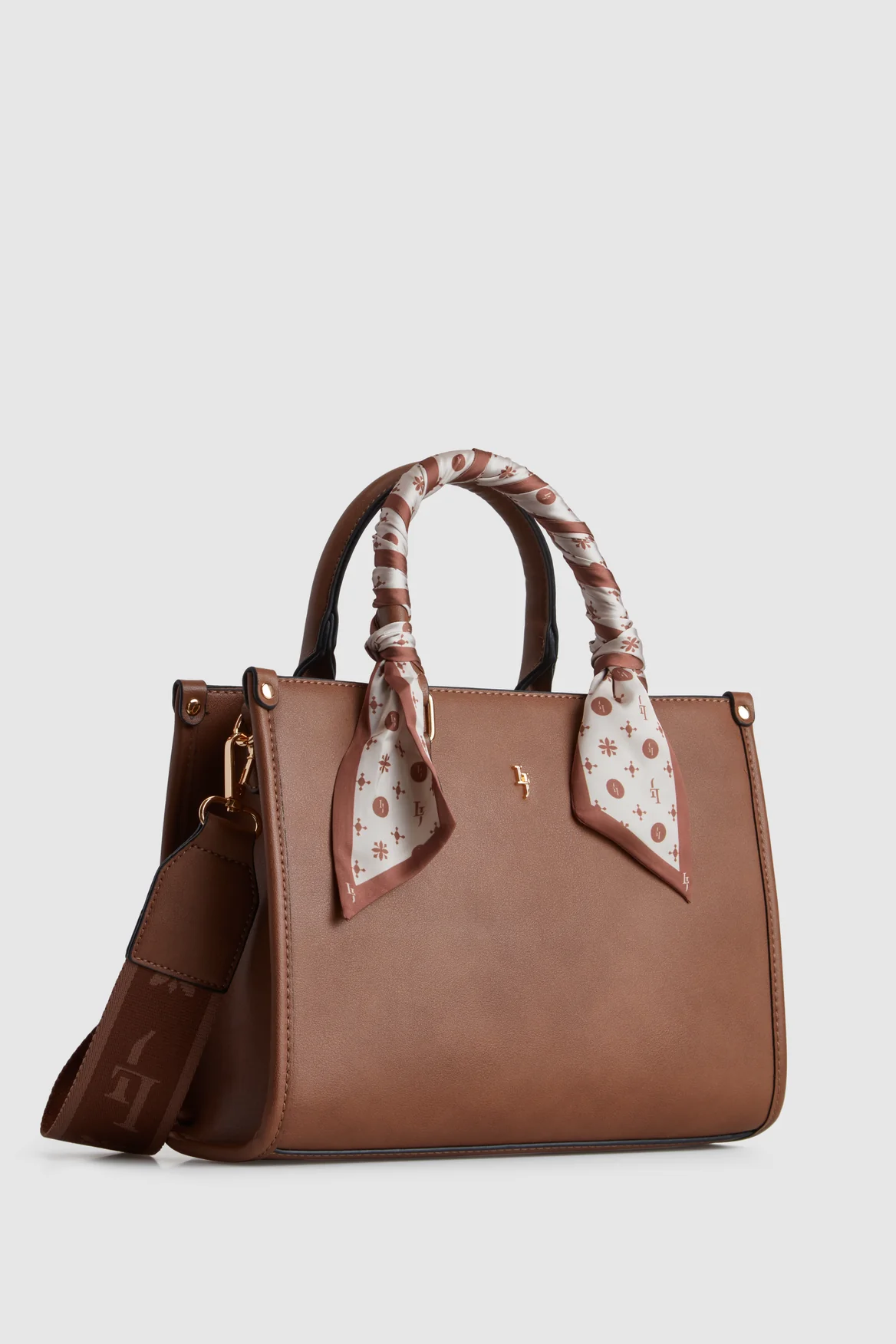 Small Tote Bag With Scarf - Image 2
