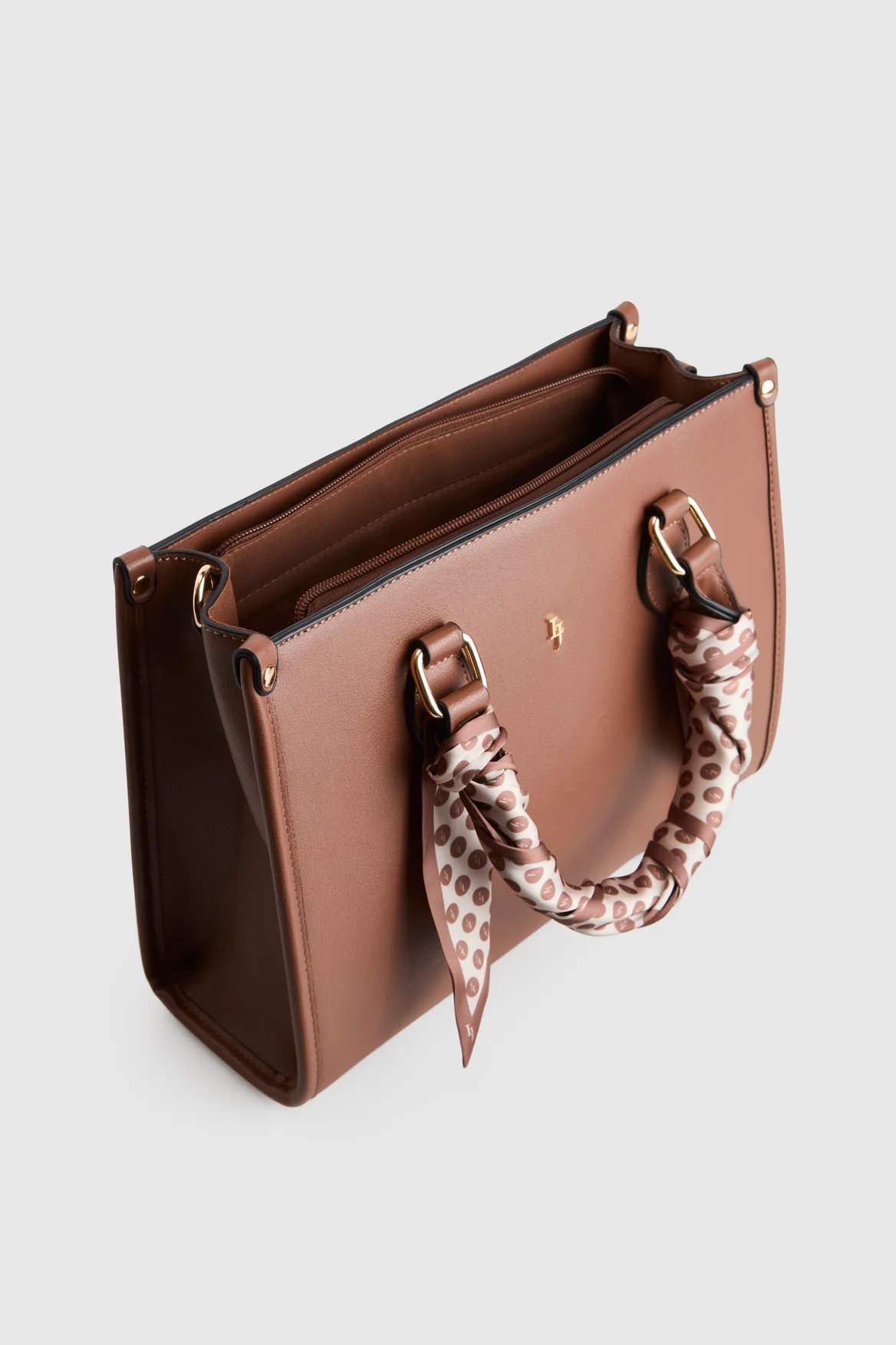 Small Tote Bag With Scarf - Image 4