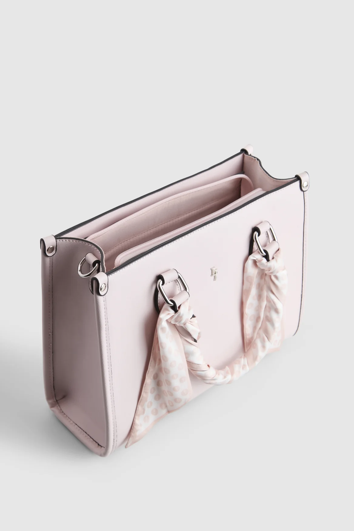 Small Tote Bag With Scarf - Image 4