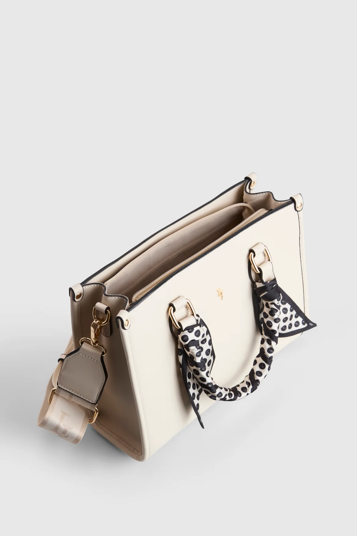 Small Tote Bag With Scarf - Image 4
